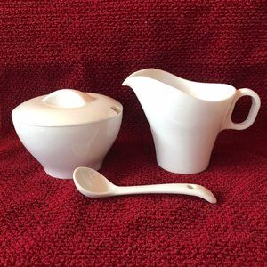 Boonton N.J. Somerset Sugar Bowl & Creamer Set Mid Mod